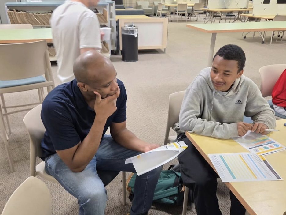 Mentoring session through the Big Futures Mentoring Program
